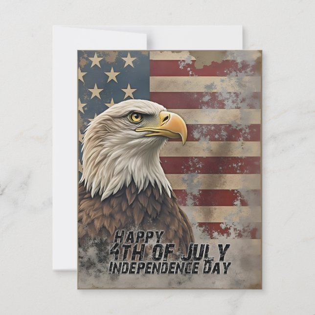 Águia Majestosa e Bandeira - Espírito de Liberdade (Frente)