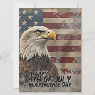 Águia Majestosa e Bandeira - Espírito de Liberdade