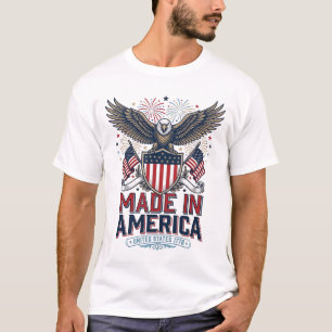 Águia Patriótica Feita na América Camisa do Dia 4