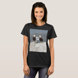 Águias Engraçadas e Camiseta Básica da Mulher-Gaiv