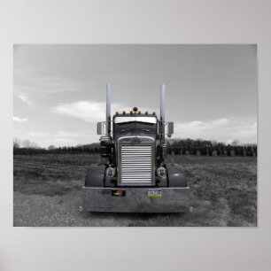 Agulha Peterbilt Nose b/w poster