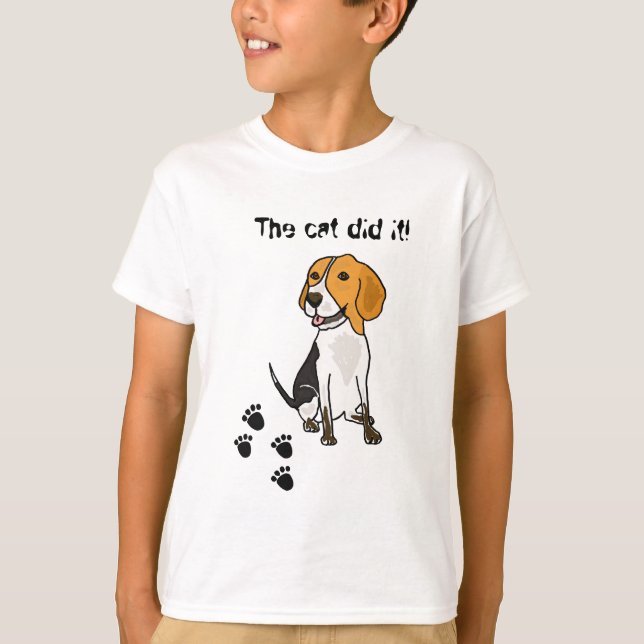 AH- Beagle Culpando Camiseta Gato (Frente)