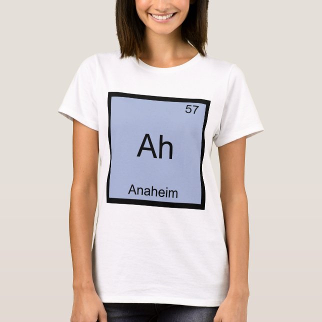 Ah - Camiseta Símbolo Elemento Químico Cidade de A (Frente)