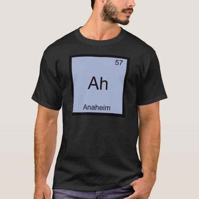 Ah - Camiseta Símbolo Elemento Químico Cidade de A (Frente)