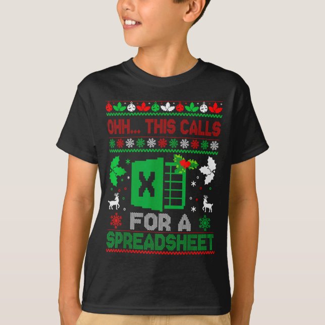Ah, Isso Uma Suéter De Natal De Planilha  (Frente)