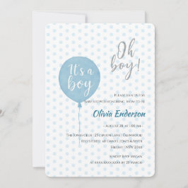 Ah menino! Bebê balão está para nascer Convite