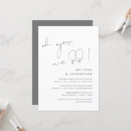 Ah sim, fizemos, Convite de Festa de Casamento às