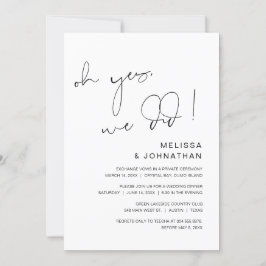 Ah sim, fizemos, Convite de festa de casamento em 