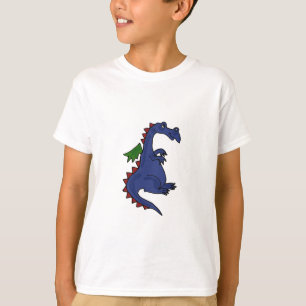 AH t-shirt azul do dragão