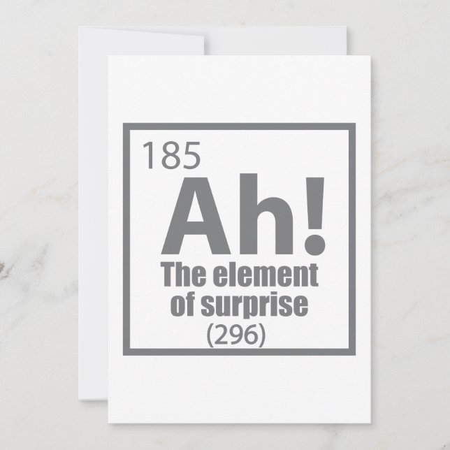 Ah! The Element of Surprise Funny Chemistry Joke (Frente)