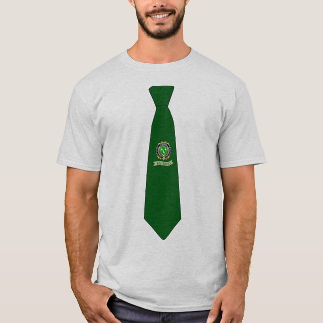 AHearne/Aherne Crachá irlandês Necktie T-Shirt (Frente)