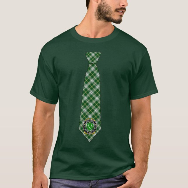 AHearne/Aherne Irish Tartan Necktie T-Shirt (Frente)