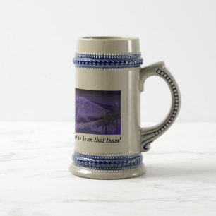 Ahh para estar nesse trem! Caneca de cerveja da