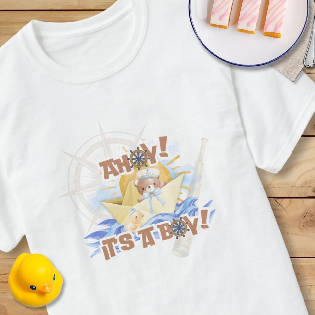 Ahoy! Baby Boy Chá T-Shirts (Criador carregado)