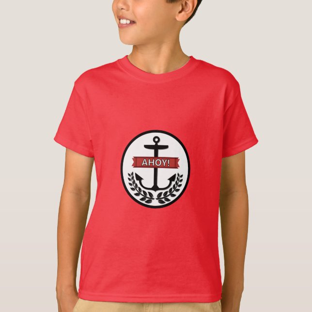 Ahoy - Camiseta Básica Infantil (Frente)