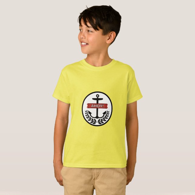 Ahoy - Camiseta Básica Infantil (Frente Completa)