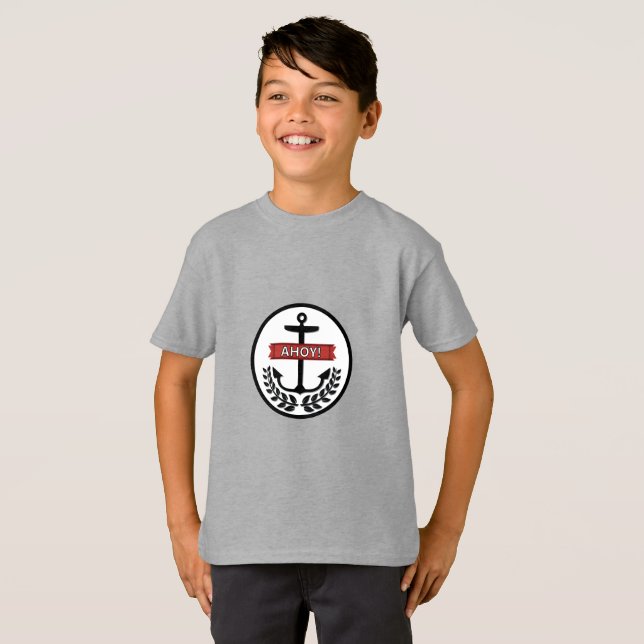 Ahoy - Camiseta Básica Infantil (Frente Completa)