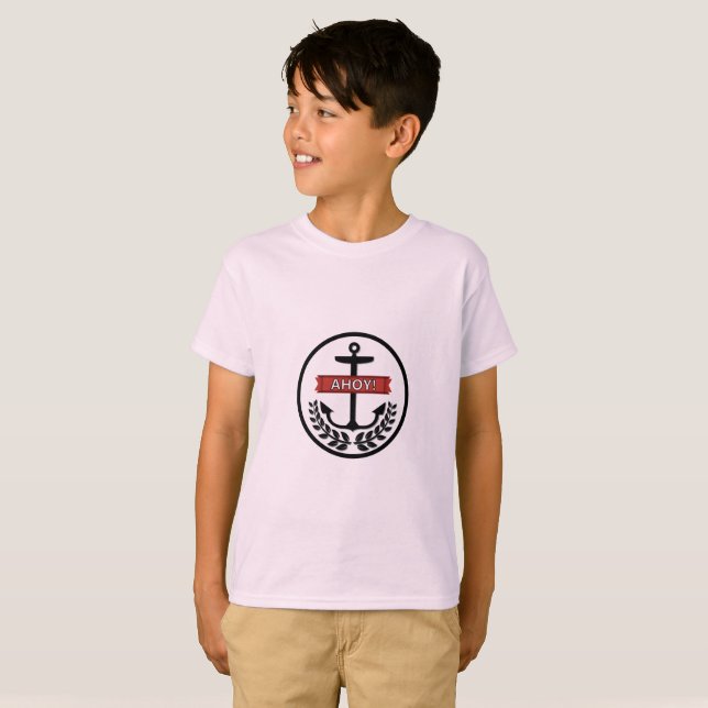 Ahoy - Camiseta Básica Infantil (Frente Completa)