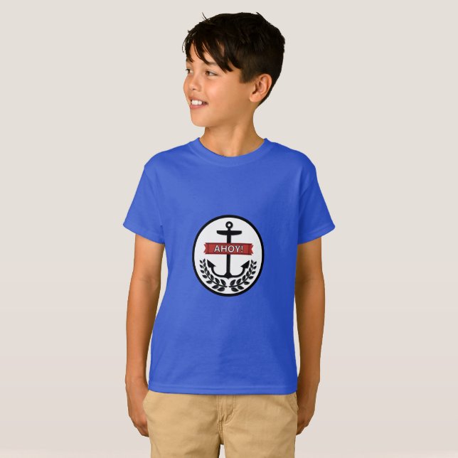 Ahoy - Camiseta Básica para Crianças (Frente Completa)