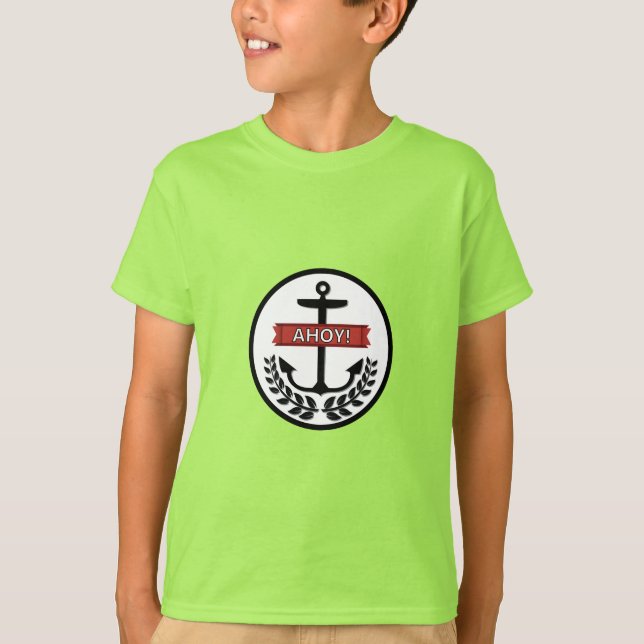 Ahoy - Camiseta Básica para Crianças (Frente)