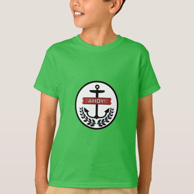 Ahoy - Camiseta Básica para Crianças (Frente)