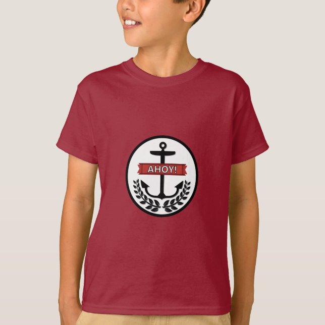Ahoy - Camiseta Básica para Crianças (Frente)
