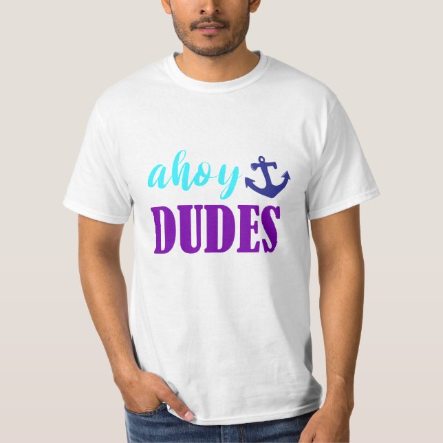 Ahoy Dudes - Camisa do Oceano de Verão (Frente)