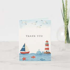 Ahoy é um Cartões de agradecimentos Chá de fraldas