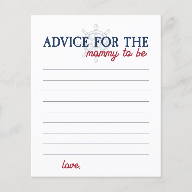 Ahoy É um Chá Náutico para Nova Mãe (Frente)