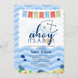 Ahoy, é um convite para Chás de fraldas