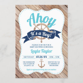 Ahoy, é um convite para Chás de fraldas