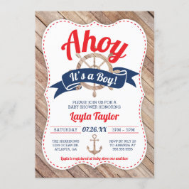 Ahoy, é um convite para Chás de fraldas
