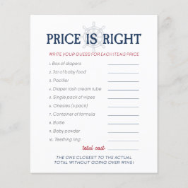 Ahoy, é um jogo de preços do Chá de fraldas náutic