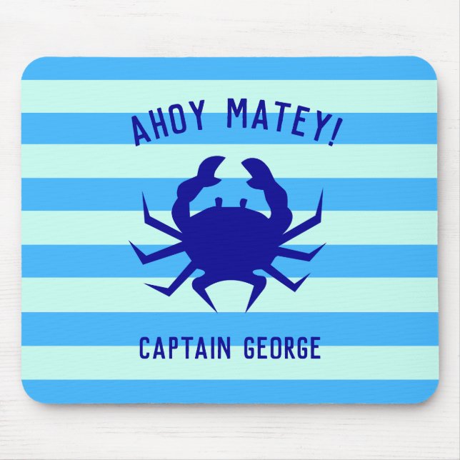 Ahoy Matey Náutico! Mousepad Personalizado Praia (Frente)