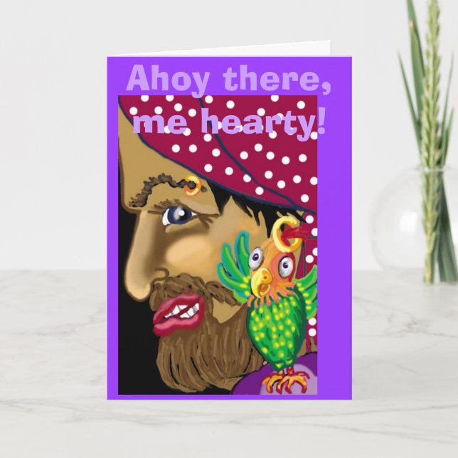 Ahoy, meu coração! Convite de festas Pirata (Frente)