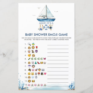 Ahoy Náutico É um Jogo Emoji Chá de fraldas Rapaz