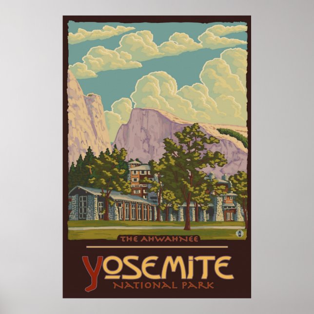 Ahwahnee Lodge - Poster de viagens do Parque Yosem (Frente)