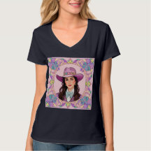 AI Art Bachelorette Cowgirl T-Shirt