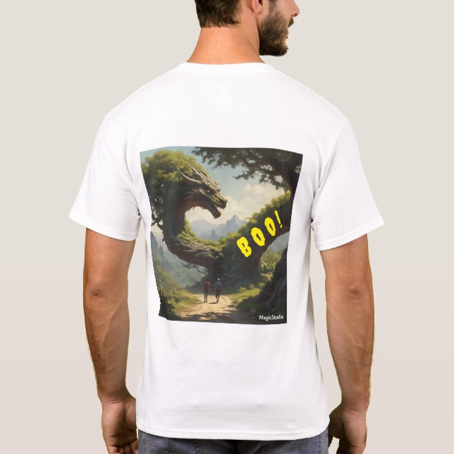 AI Boo! T-Shirt do Dragão Árvore (Verso)