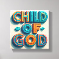 Ai design Child of God Canvas Print Christian Wall