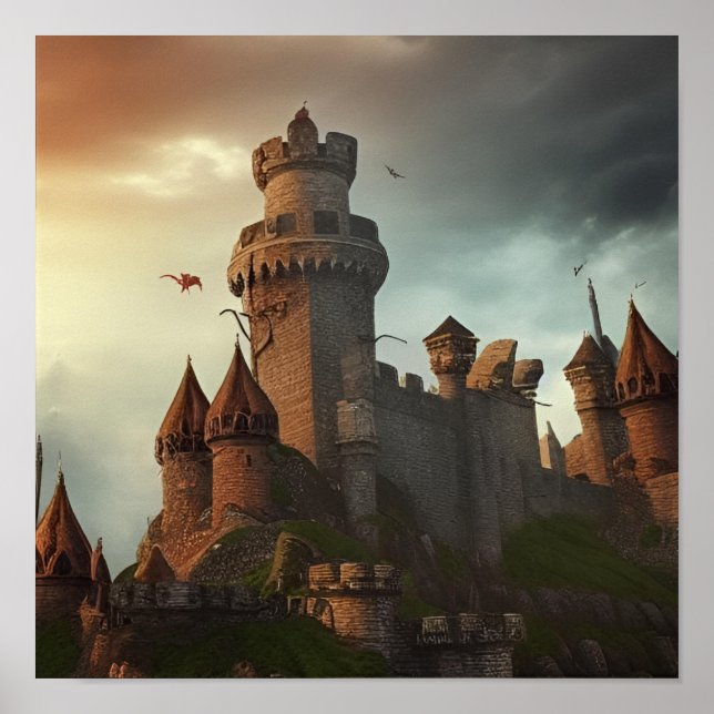 AI Fantasy Castles #02 Poster (Frente)