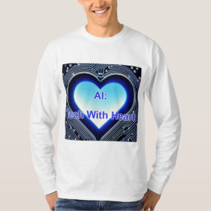AI: Tech com Coração Camisa Masculina Manga Longa