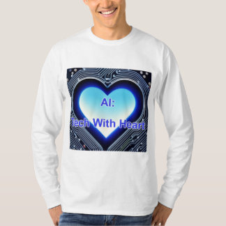 AI: Tech com Coração Camisa Masculina Manga Longa