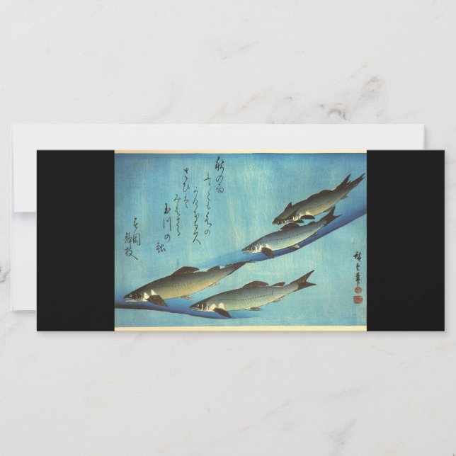 Ai (Trout) - Impressão de Peixe Japonês Colorido d (Frente)
