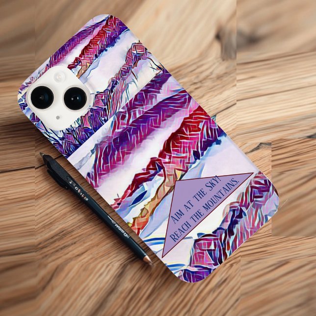 Aim at Sky Reach the Mountains Snow Alps Birthday (Aim at Sky Reach the Mountains Snow Alps Birthday Case-Mate iPhone Case)