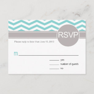Aimee Chic Chevron RSVP   cerceta