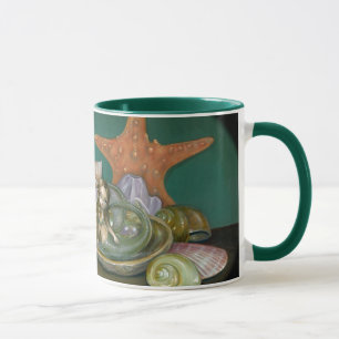 "Ainda vida com a caneca de uma sereia"