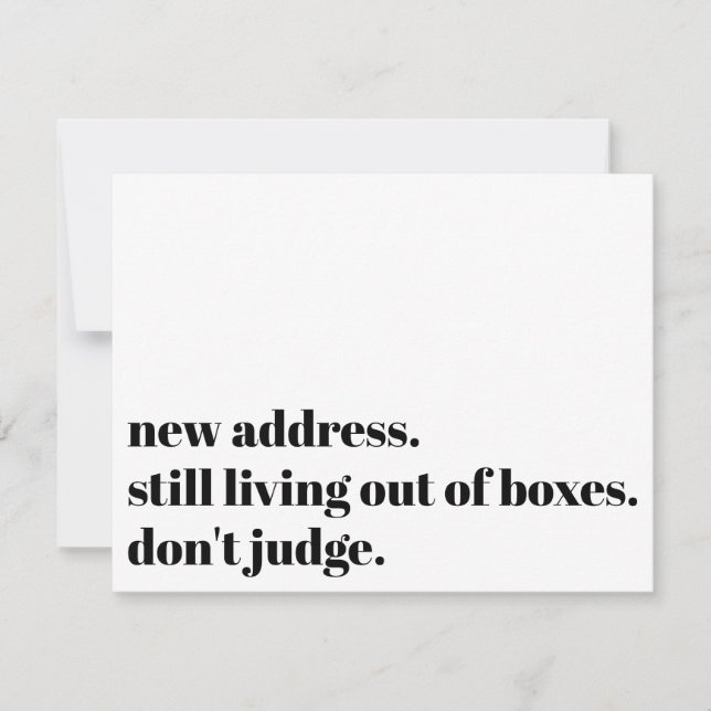 Ainda vivendo fora das caixas, não julgue o cartão (Frente)