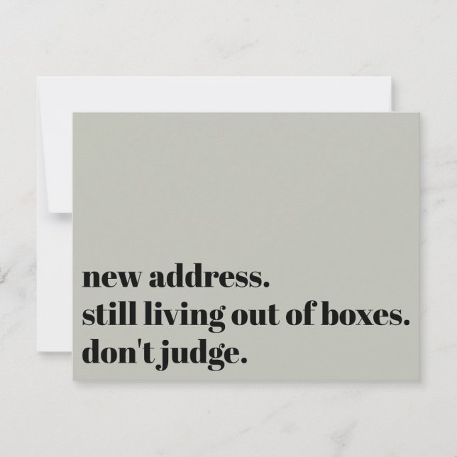 Ainda vivendo fora das caixas, não julgue o cartão (Frente)