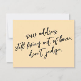 Ainda vivendo fora das caixas Não julgue o cartão 